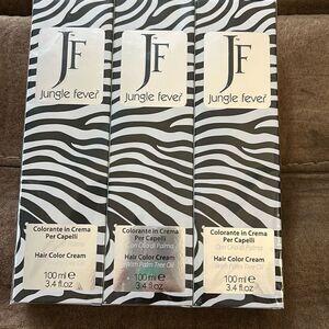 Set of Three JUNGLE FEVER HAIR COLOR CREAM WITH PALM TREE OIL 3.4 Fl oz